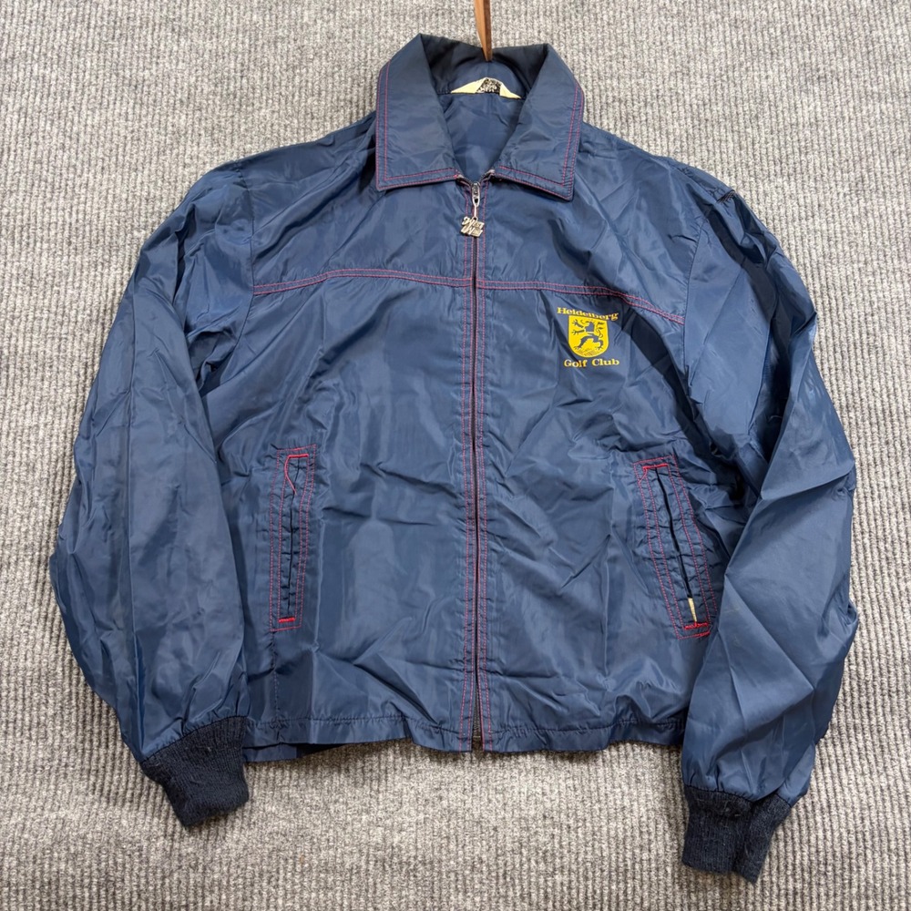 Vintage West Wind Jacket Men's XL Heidelberg Golf Club Windbreaker 70s 80s